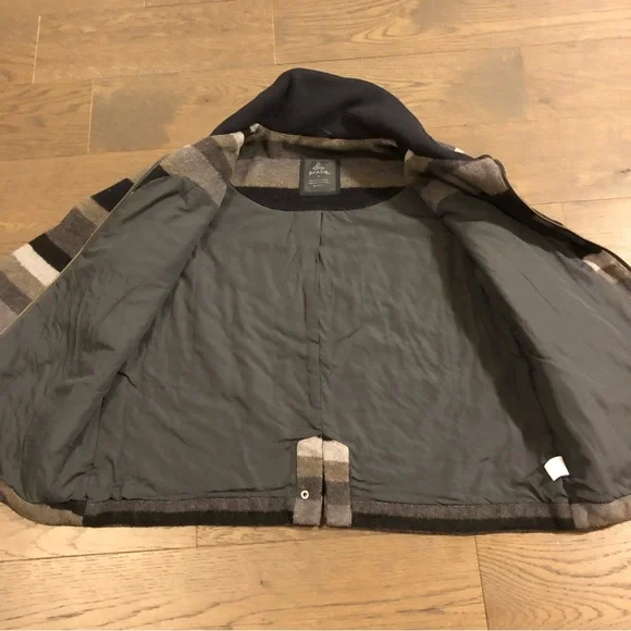 PrAna Women’s Wool Blend Lily Striped Jacket. Sz Medium Coal. Gently Worn - Picture 14 of 16